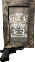 Stand Up for the 2nd Amendment Hidden Gun Storage Firearm Concealment Wall Decor-Bluelinescg Safety and Security Products and Services