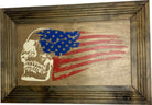 Decorative and Secure Gun Cabinet with Skull & American Flag Design-Bluelinescg Safety and Security Products and Services