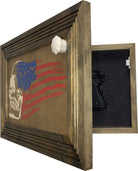 Decorative and Secure Gun Cabinet with Skull & American Flag Design-Bluelinescg Safety and Security Products and Services