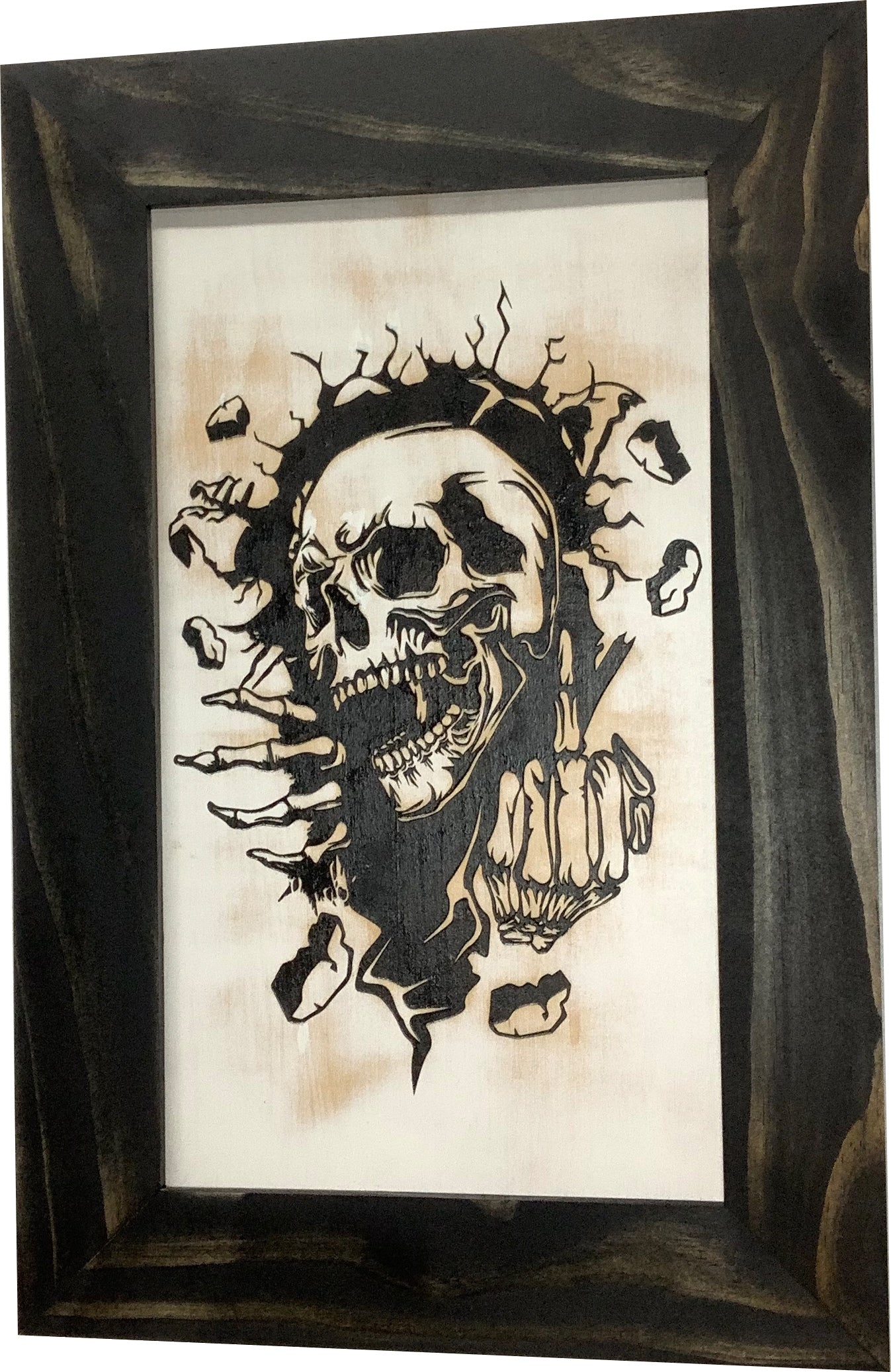 Gothic Skull Giving Middle Finger Decorative Gun Cabinet To Securely Store Your Gun In Any Room!-Bluelinescg Safety and Security Products and Services