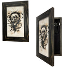 Gothic Skull Giving Middle Finger Decorative Gun Cabinet To Securely Store Your Gun In Any Room!-Bluelinescg Safety and Security Products and Services
