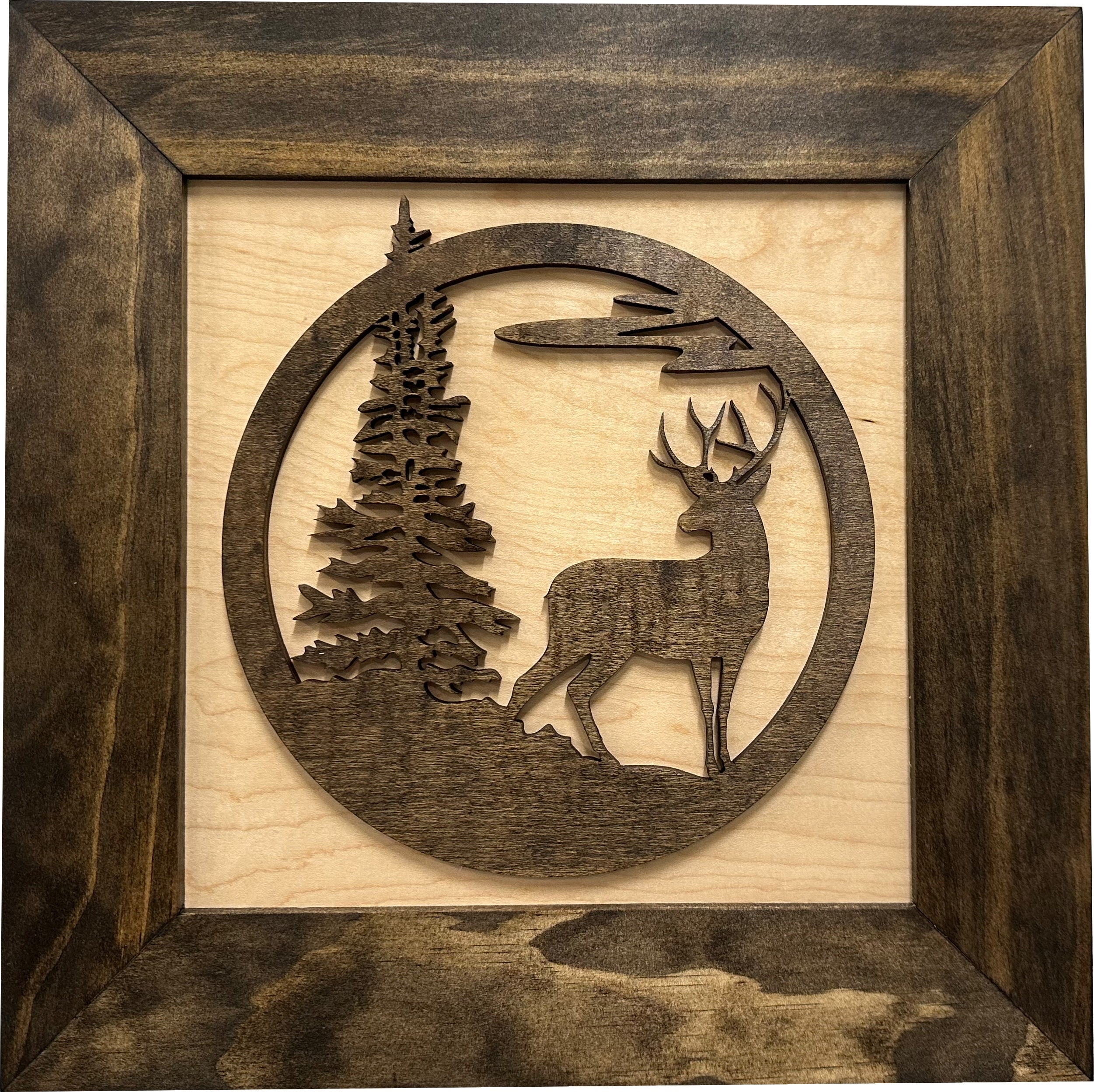 Buck in Nature Decorative Wall-Mounted Gun Cabinet - Gun Safe To Securely Store Your Gun And Other Home Defense Gear-Bluelinescg Safety and Security Products and Services