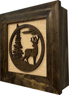 Buck in Nature Decorative Wall-Mounted Gun Cabinet - Gun Safe To Securely Store Your Gun And Other Home Defense Gear-Bluelinescg Safety and Security Products and Services