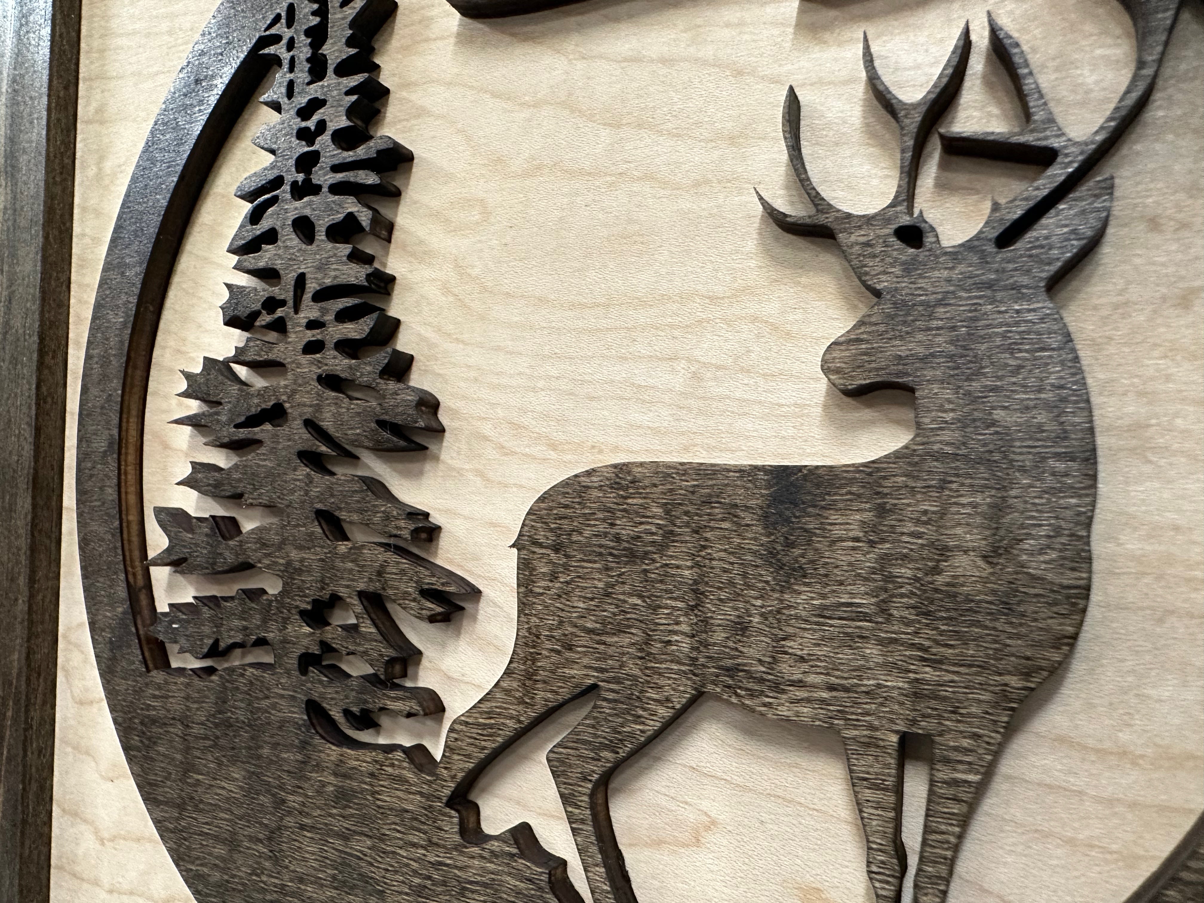 Buck in Nature Decorative Wall-Mounted Gun Cabinet - Gun Safe To Securely Store Your Gun And Other Home Defense Gear-Bluelinescg Safety and Security Products and Services