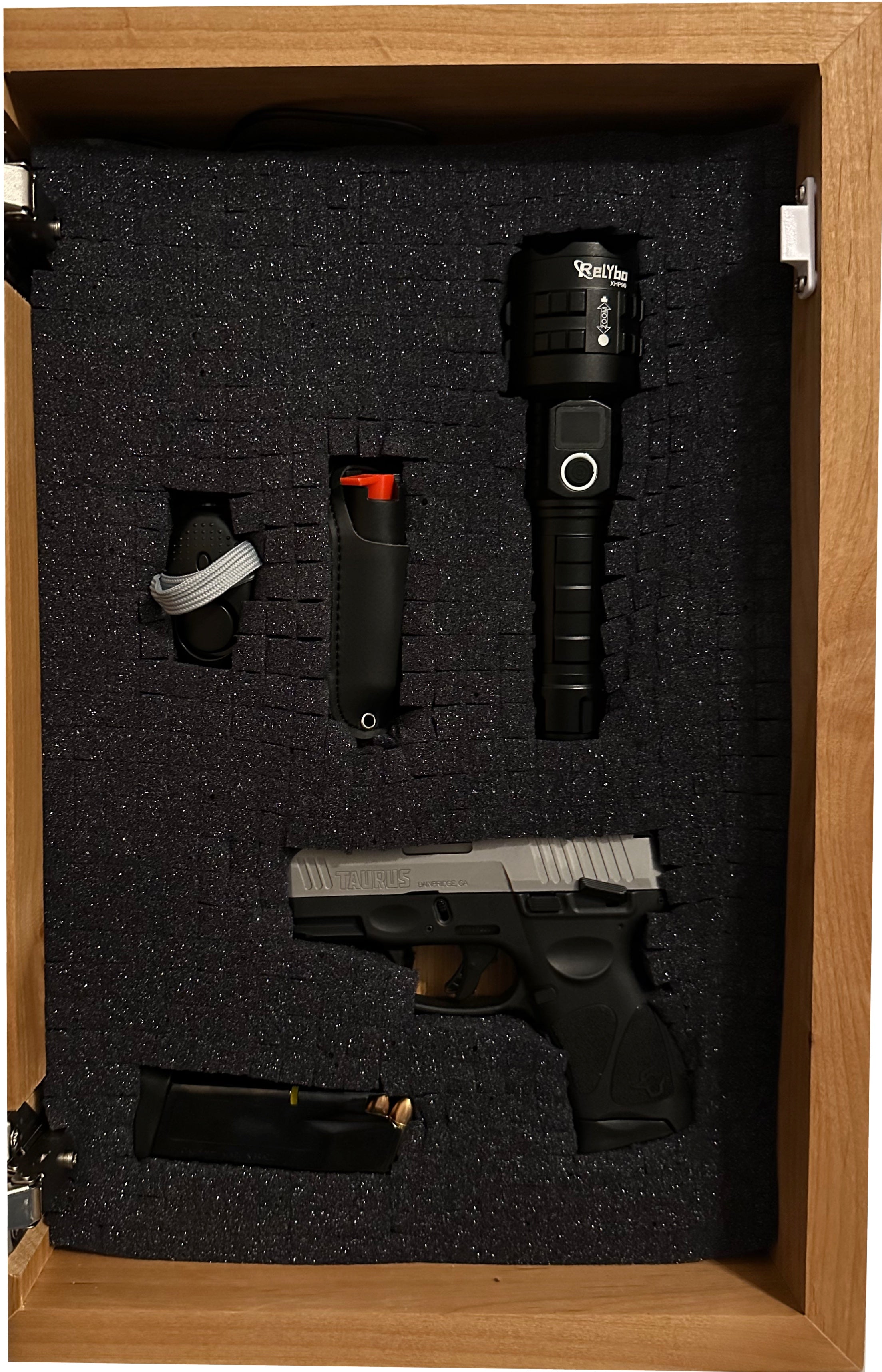 Hidden Gun Safe Black Horse Wall Art Decoration - Secure Gun Cabinet by Bellewood Designs-Bluelinescg Safety and Security Products and Services